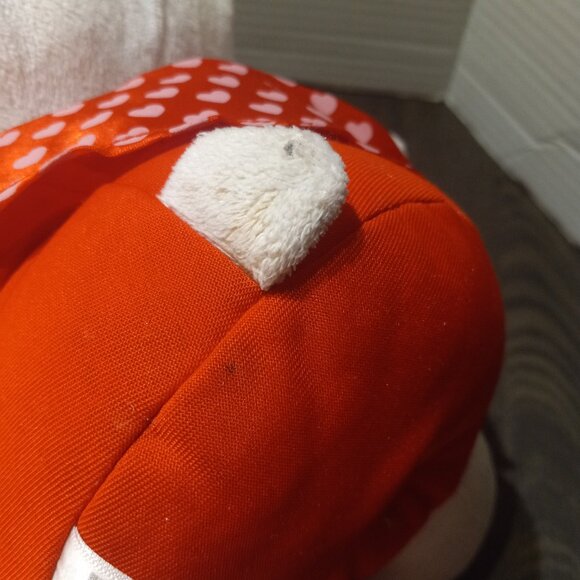 Sanrio 2018 Hello Kitty 12" Plush Red Dress Pink Hearts Red Hair Bow - Picture 8 of 9